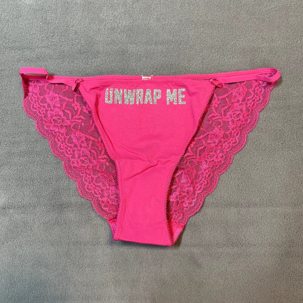 Victoria's Secret PINK 2012 Lace Back Low Rise String Bikini Unwrap Me Womens